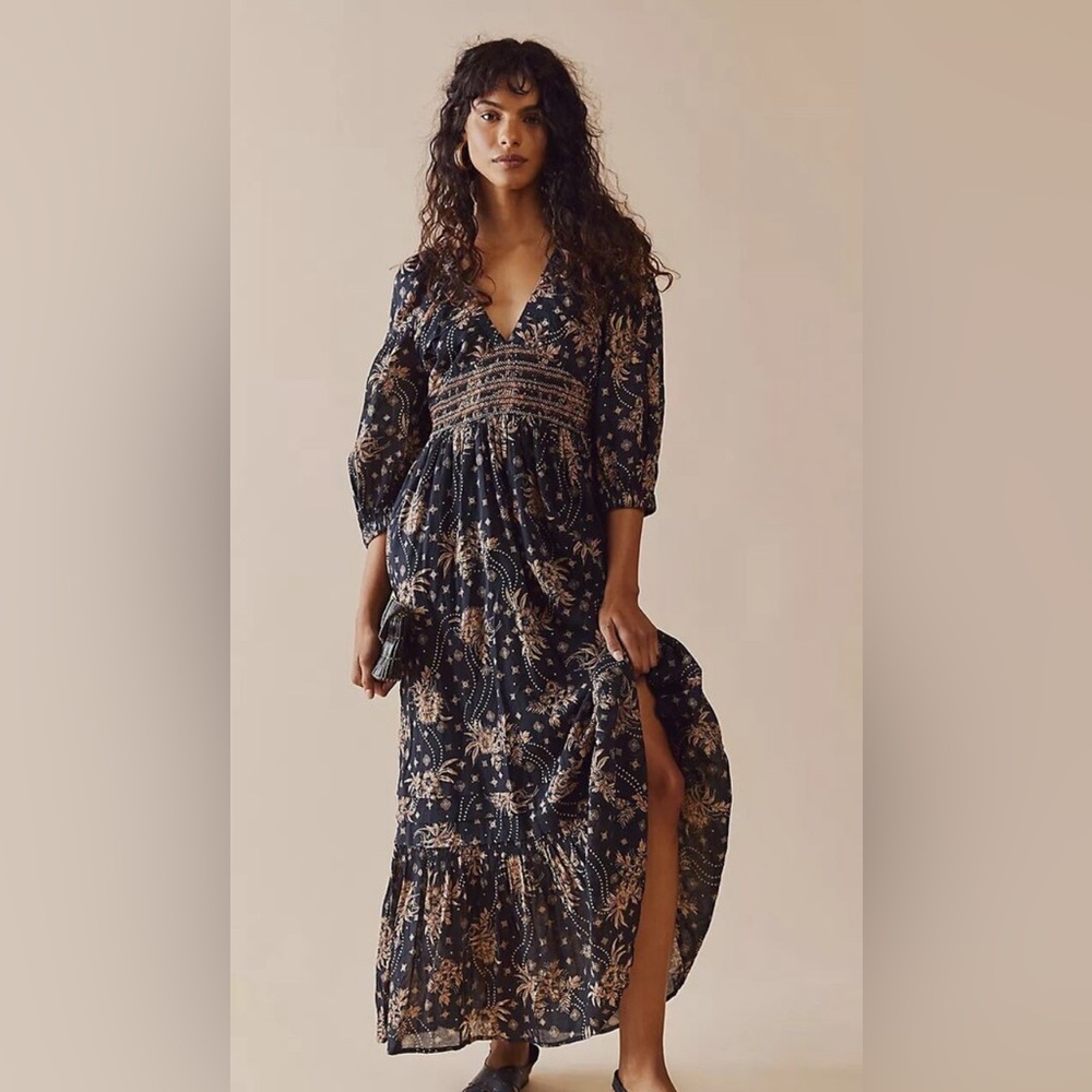 Free People Golden Hour Maxi Dress NWT L